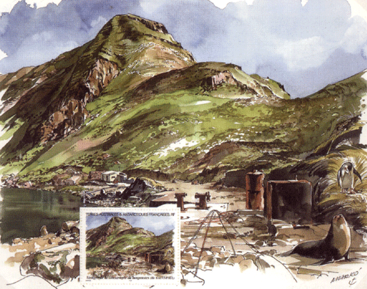 Акварельные почтовые марки