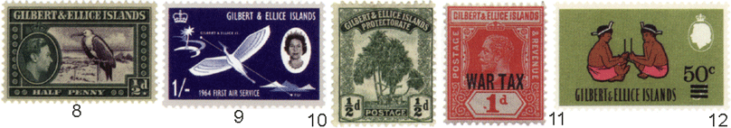 Острова Гилберта и Эллис филателия