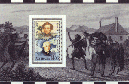 Малый лист 1991 г. прославил открытие Западной Австралии