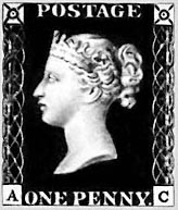 черный пенни почтовая марка