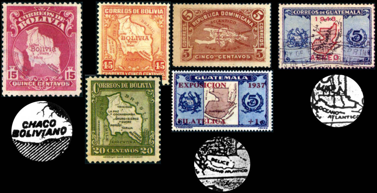 географические ошибки на почтовых миниатюрах