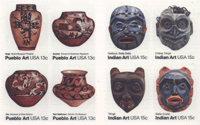 Квартблоки с изображением расписных горшков