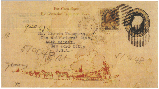 Письмо доставленное из Канады в Нью-Йорк