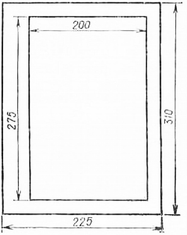 Схематическое изображение листа филателистического альбома