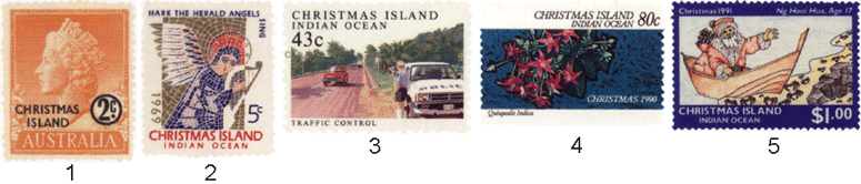 остров рождества филателия