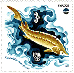 Почтовая марка осётр