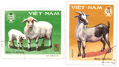 Овцы и козы филателия