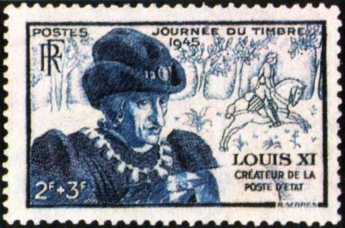 почтовый гонец на марке