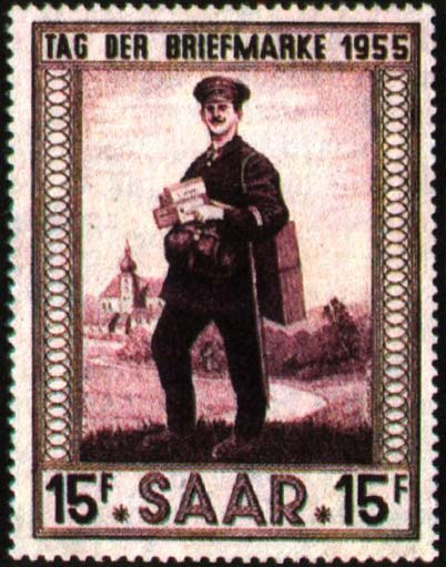 почтальон на марке