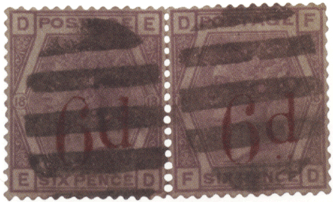 английские марки достоинством 6 пенсов