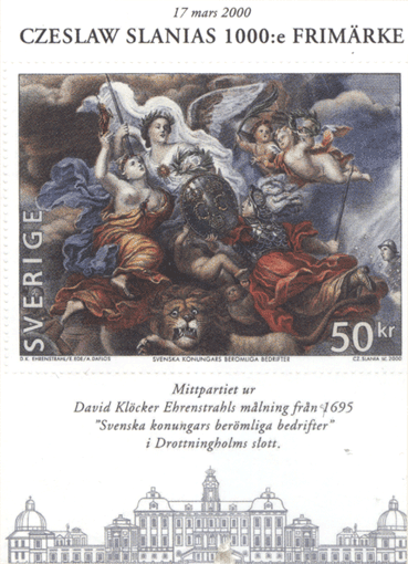 Швеция гравюра на почтовых марках