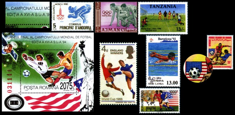 Спортивная филателия - ошибки печати