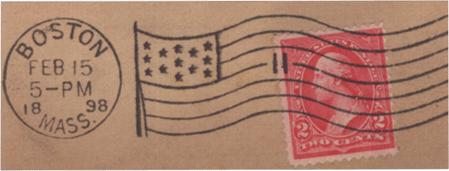 Гашение в форме флага из Бостона