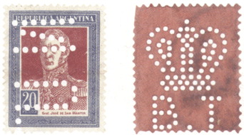 Перфины из Аргентины и Великобритании