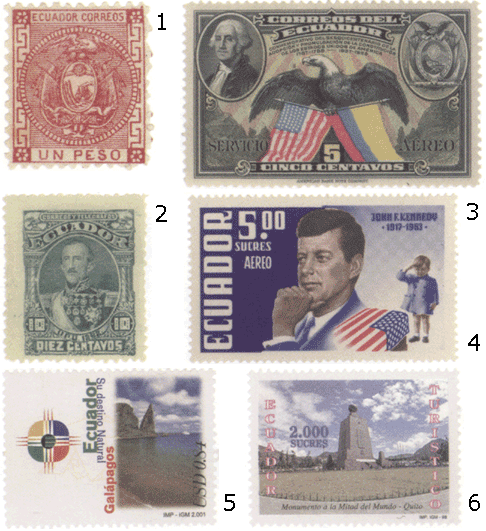 филателия эквадор и венесуэла