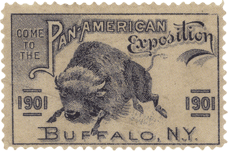 Ярлык, рекламирующий Панамериканскую выставку