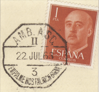 Штемпели испанских передвижных почтовых отделений